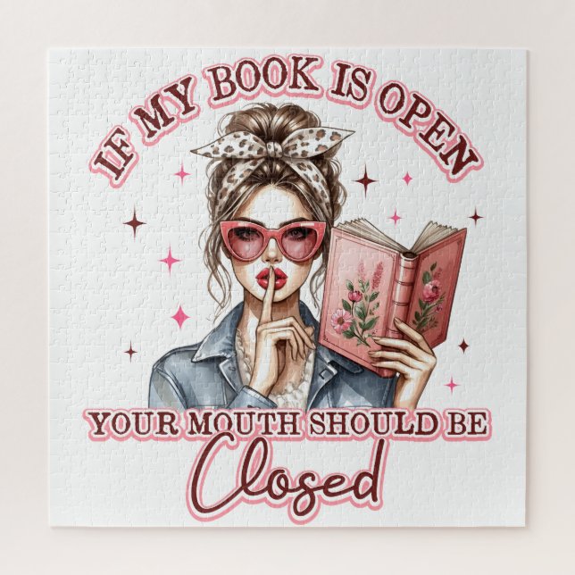 If My Book Is Open...  Jigsaw Puzzle (Vertical)