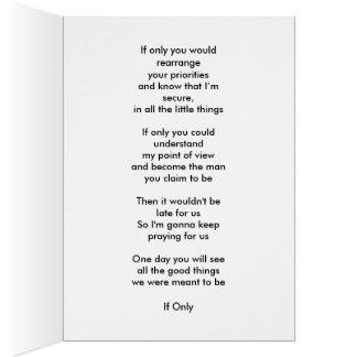 "If Only" expression card