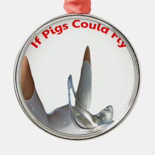 If Pigs Could Fly Metal Tree Decoration