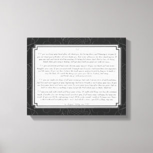 If Poem by Rudyard Kipling Canvas Print