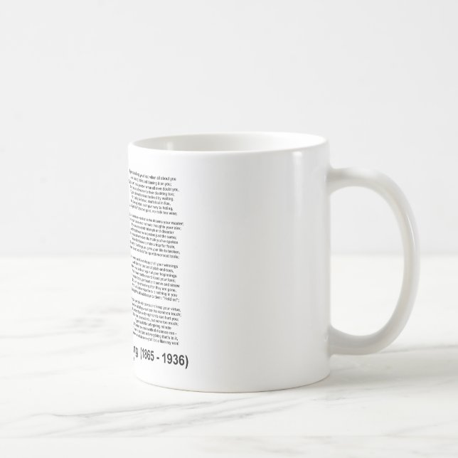 "If— " Poem By Rudyard Kipling Coffee Mug (Right)