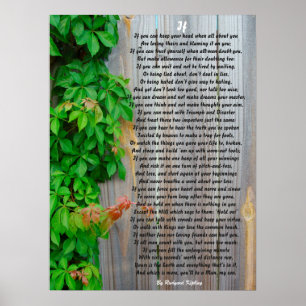 IF, Poem by Rudyard Kipling poster