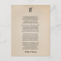 If Poem by Rudyard Kipling Vintage