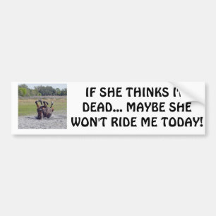 IF SHE THINKS I'M DEAD... MAYBE SHE ... BUMPER STICKER