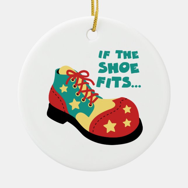 If Shoe Fits Ceramic Tree Decoration (Front)