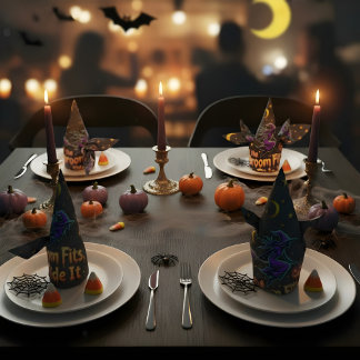 If The Broom Fits Ride It Halloween Witch design Napkin
