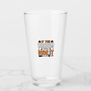 If The Broom Fits Ride It Halloween Witch Shirt De Glass