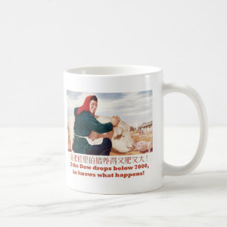 If the Dow drops below 7000, he knows what happens Coffee Mug