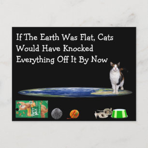 If the Earth Was Flat Postcard