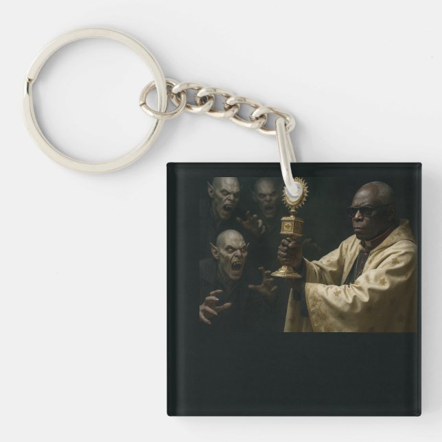 'If the Pope were Blade' Key Ring (Front)