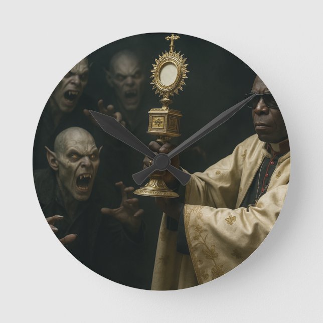 'If the Pope were Blade' Round Clock (Front)
