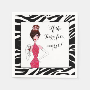 "If the Tiara Fits...Wear It!" Napkin