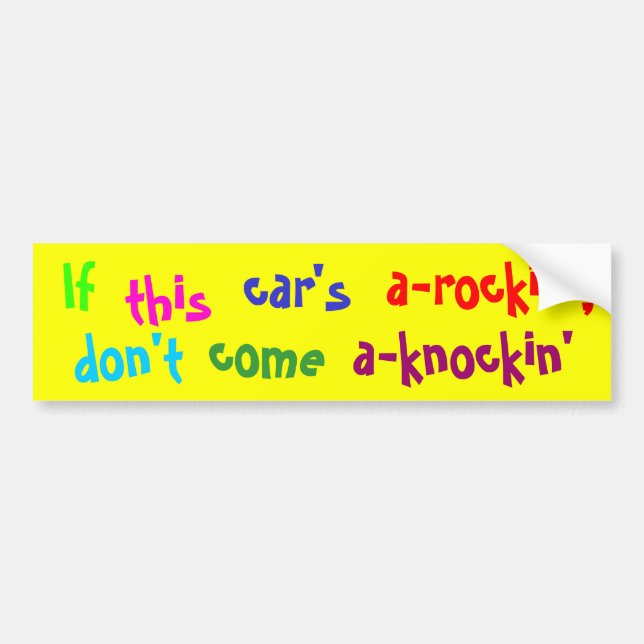 If this car's bumper sticker (Front)