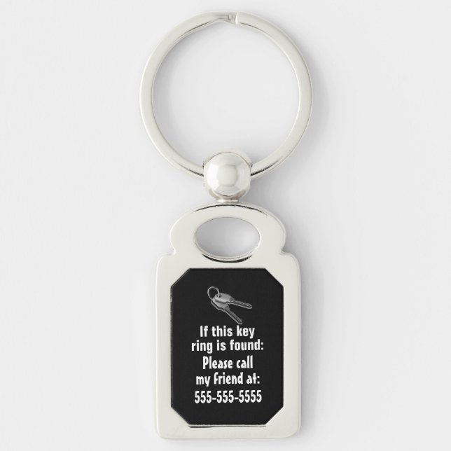 If This Key Ring Is Found - Customisable (Front)