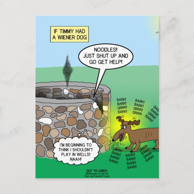 If Timmy had a Wiener Dog Postcard (Front)