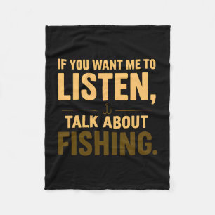 If want to listen talk about fishing performance fleece blanket