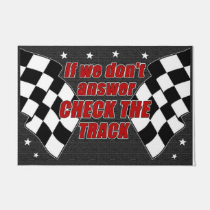 If We Don't Answer Check The Track Doormat