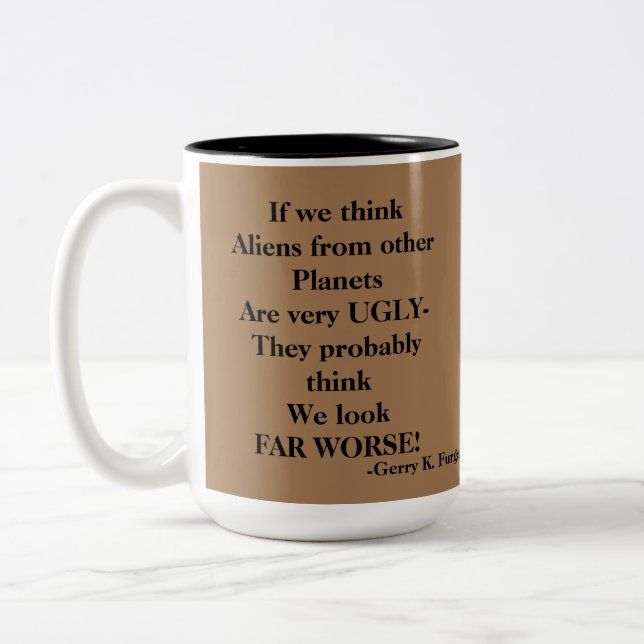 IF WE THINK Two-Tone COFFEE MUG (Left)