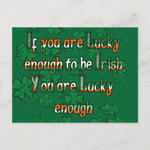 If You are Luck Enough to be Irish Postcard