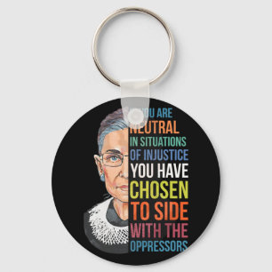 If You Are Neutral In Situations Of Injustice Noto Key Ring