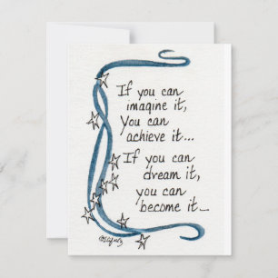 If You Can Imagine It.... saying colour drawing Card