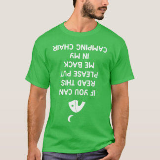 If you can read camping chair Camping retro T-Shirt