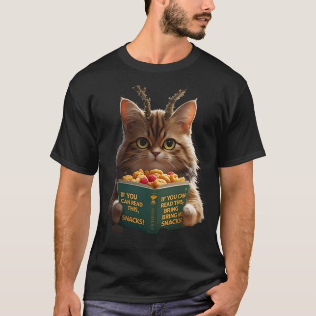 If You Can Read This, Bring Me Snacks – Funny Sarc T-Shirt (Front)