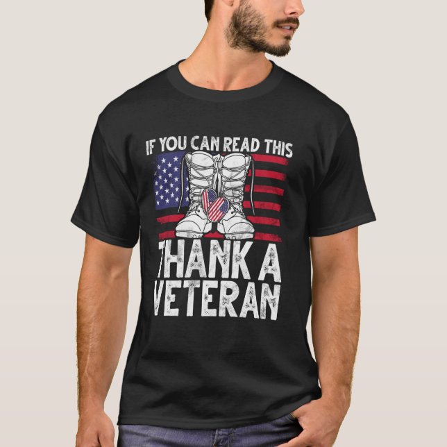 If You Can Read This Thank a Veteran T-Shirt (Front)