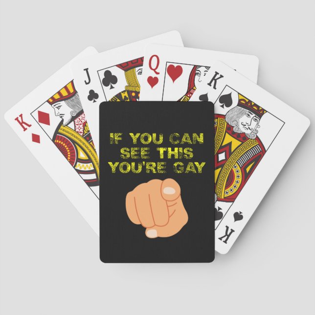 If You Can See This You're Gay Funny LGBTQ Playing Cards (Back)