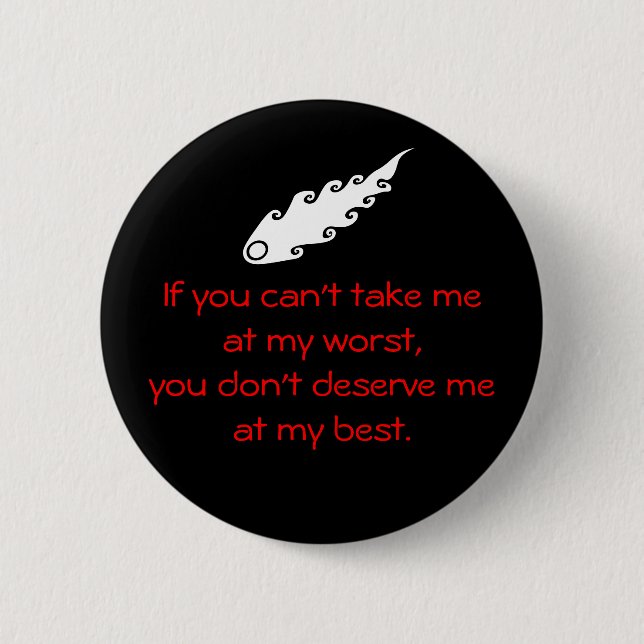 if you can't.. 6 cm round badge (Front)