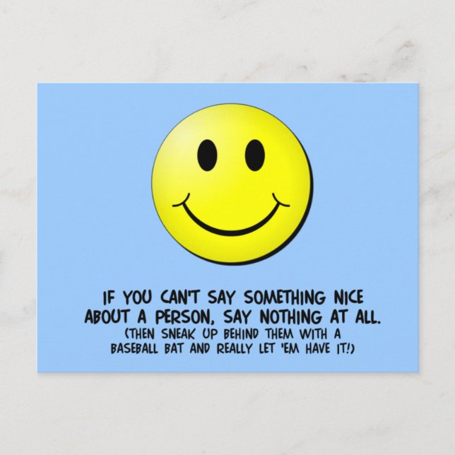 If You Can't Say Something Nice Postcard (Front)