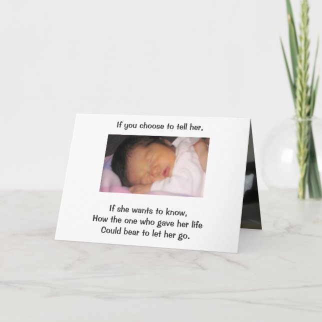 If you choose to tell her, If she wants to know Card (Front)