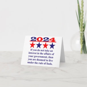 If You Do Not Take An Interest - Political Quote Card