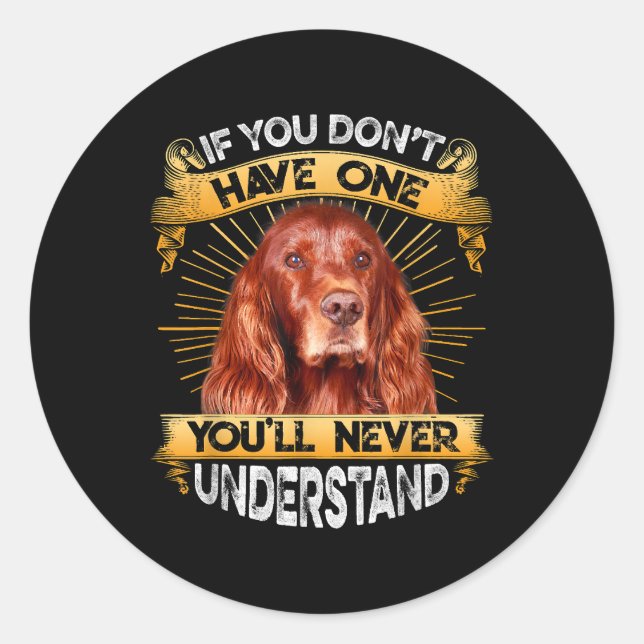 If You Dont Have One Irish Setter Funny Classic Round Sticker (Front)