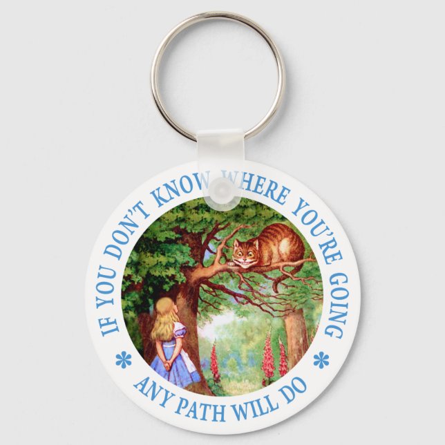 If you don't know where you're going, any path key ring (Front)