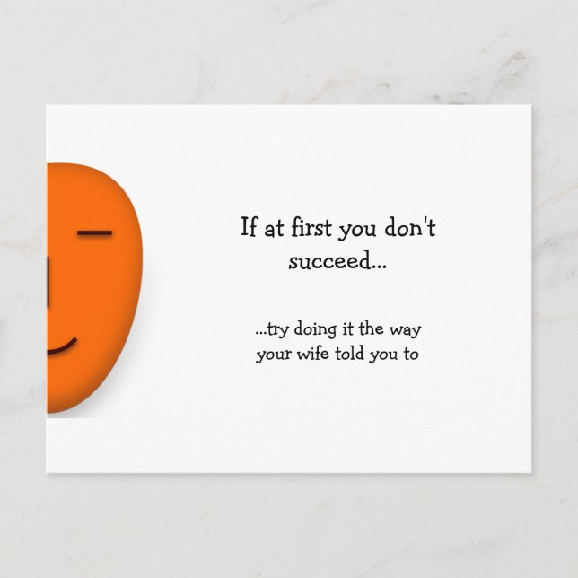 If You Don't Succeed - Send a Smile Postcard (Front)