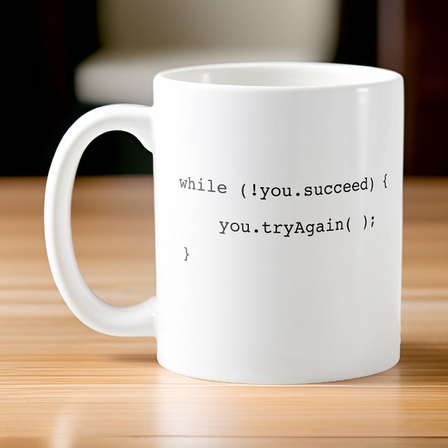 If You Don't Succeed Try Again Programmer Loop Coffee Mug (Creator Uploaded)