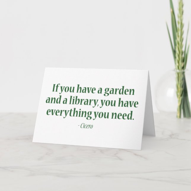 If You Have A Garden & A Library Card (Front)
