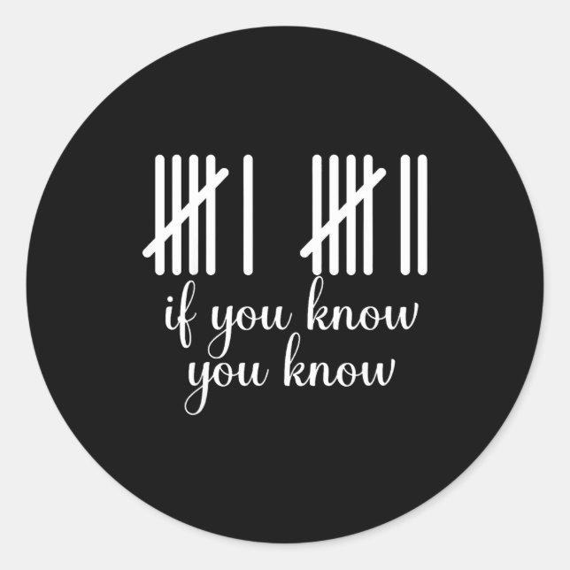 If You Know You Know Funny 67 Meme  Classic Round Sticker (Front)