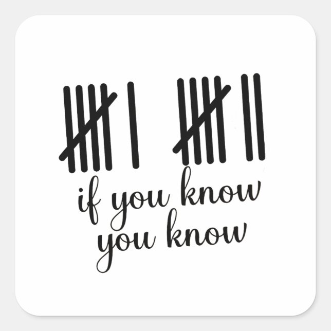 If You Know You Know Six Seven 6 7 Math  Square Sticker (Front)