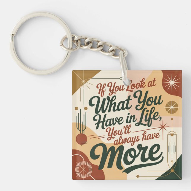 If You Look At What You Have In Life Key Ring (Front)