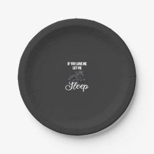 If You Love Me Let Me Sleep Bulldog Humour Paper Plate