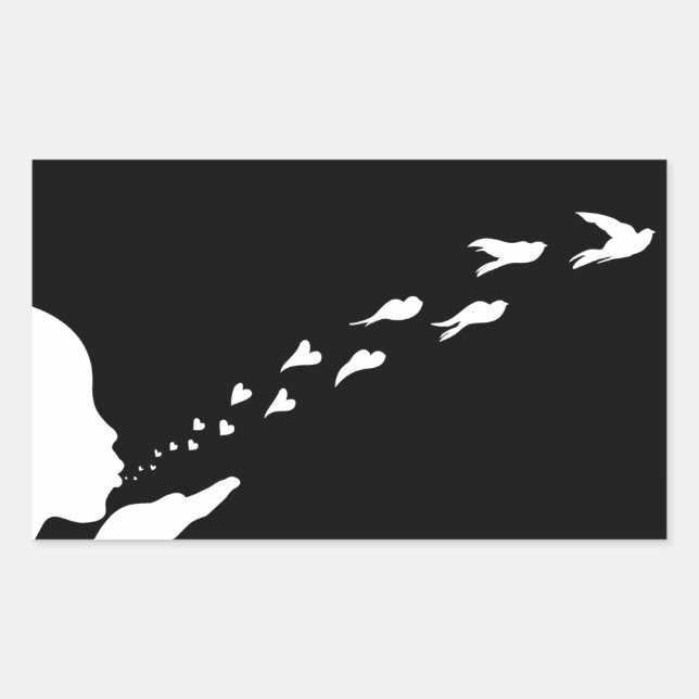 If you love something, set it free. rectangular sticker (Front)