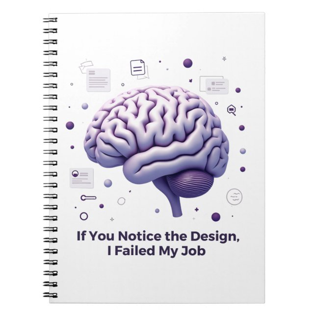 If You Notice the Design – UI/UX Designers Notebook (Front)