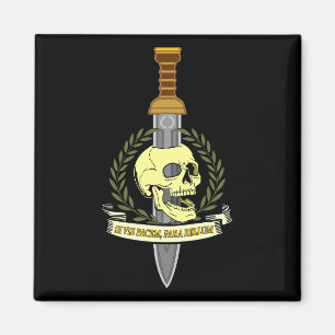 If You See Pacem, For Bellum.. Skull Magnet
