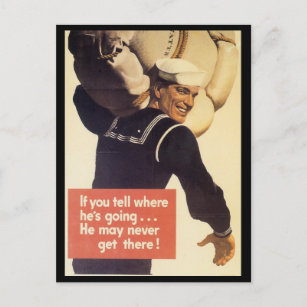 If You Tell World War 2 Postcard