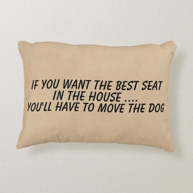 If you want the best seat move the dog decorative cushion (Back)