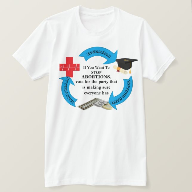 If You Want To STOP ABORTIONS................. T-S T-Shirt (Design Front)