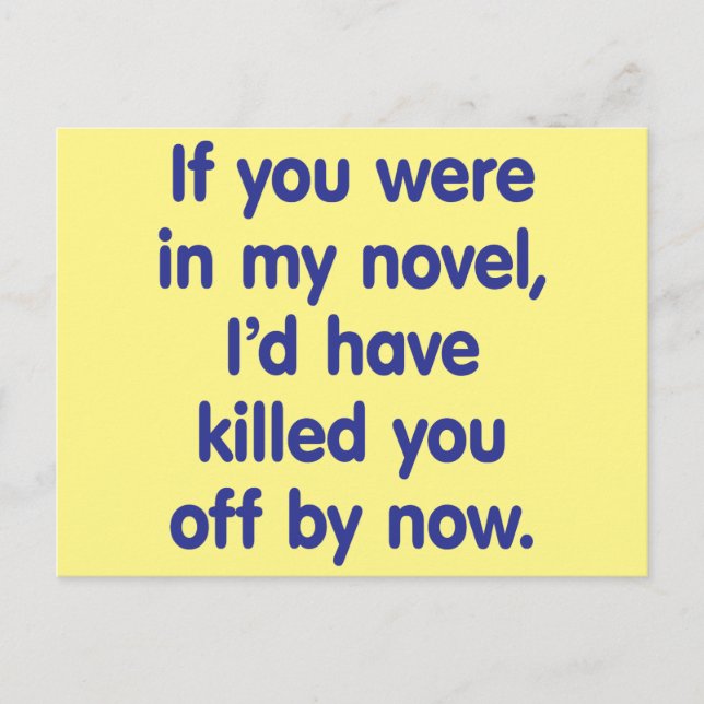 If you were in my novel holiday postcard (Front)