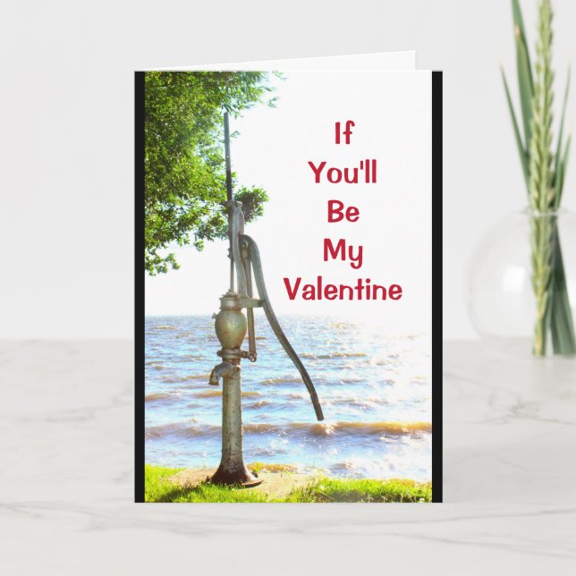 If You'll Be My Valentine I'll Be So Pumped! Holiday Card (Front)